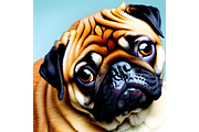 Template, Pug Puppy, a Stationery Template by Boho Pixel Dust (Thumbnail 1 of 5)