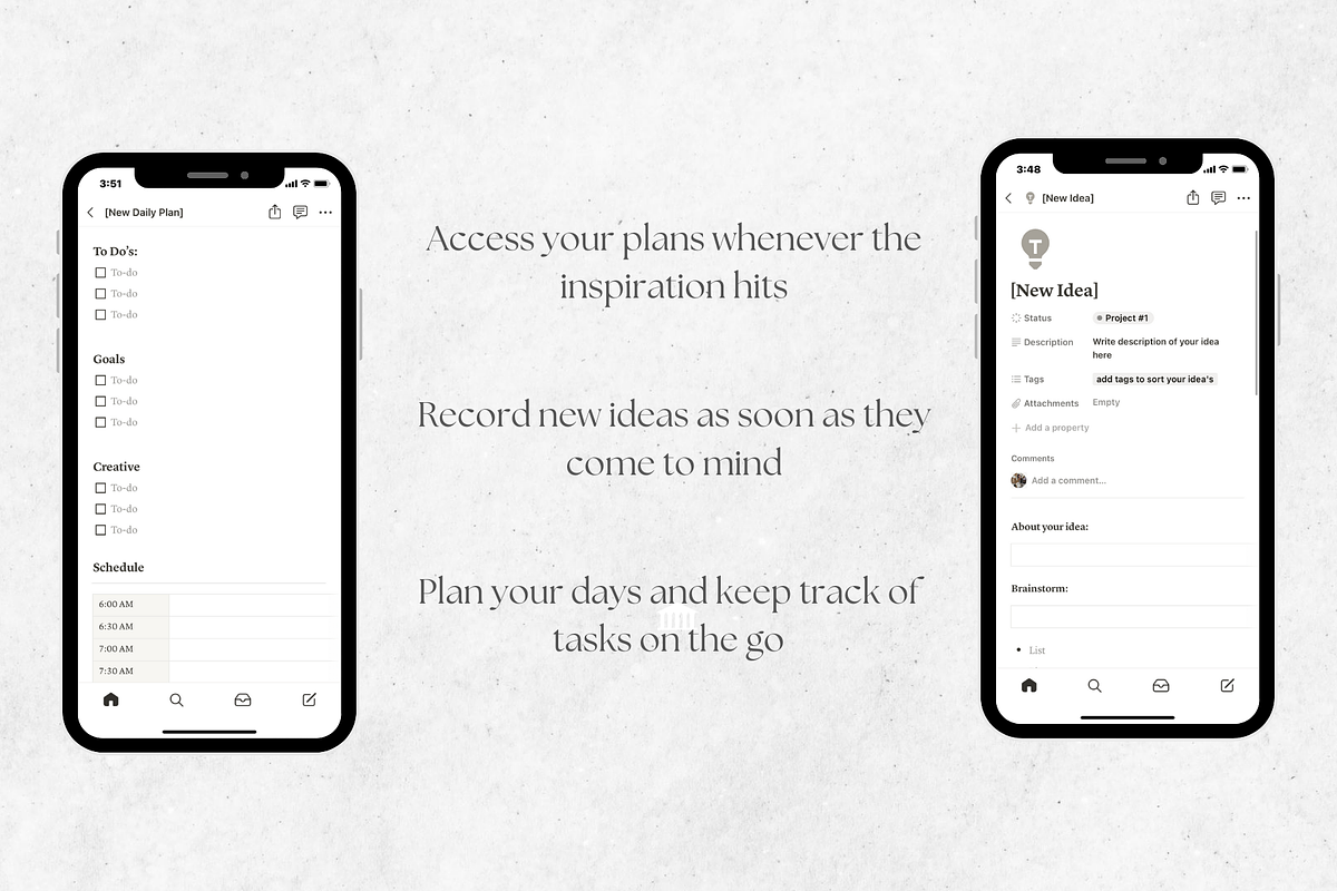 Notion Template for Creatives- White, a Design Template by flowē (Photo 4 of 5)