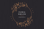 Floral wreath svg, Wildflower wreath, an Illustration by ClipartMuchLove (Thumbnail 3 of 7)