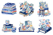 Cozy Reader Watercolor Clipart Set, a Seasonal Illustration by Daily.Designs (Thumbnail 4 of 4)