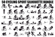 Cycling Sport Silhouette Bundle, an Illustration by Designs_River (Thumbnail 1 of 38)