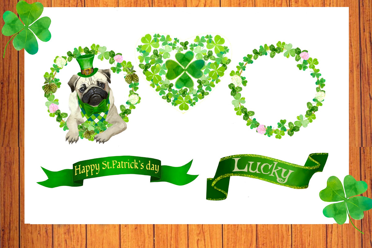 St Patrick's Day watercolor clipart, an Illustration by AkvarelRiver (Photo 6 of 9)