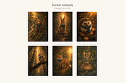 Woodland Forest Animals, Set of 6, an Animal Illustration by LanternkinStudio (Thumbnail 6 of 10)
