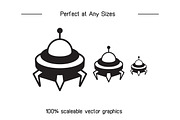 Bundle of UFO and Spaceship Icons, an Icon by Designfour (Thumbnail 7 of 7)