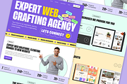 Creative Web Agency Landing Page, an UI Kit Template by nwdigitalstore (Thumbnail 3 of 4)