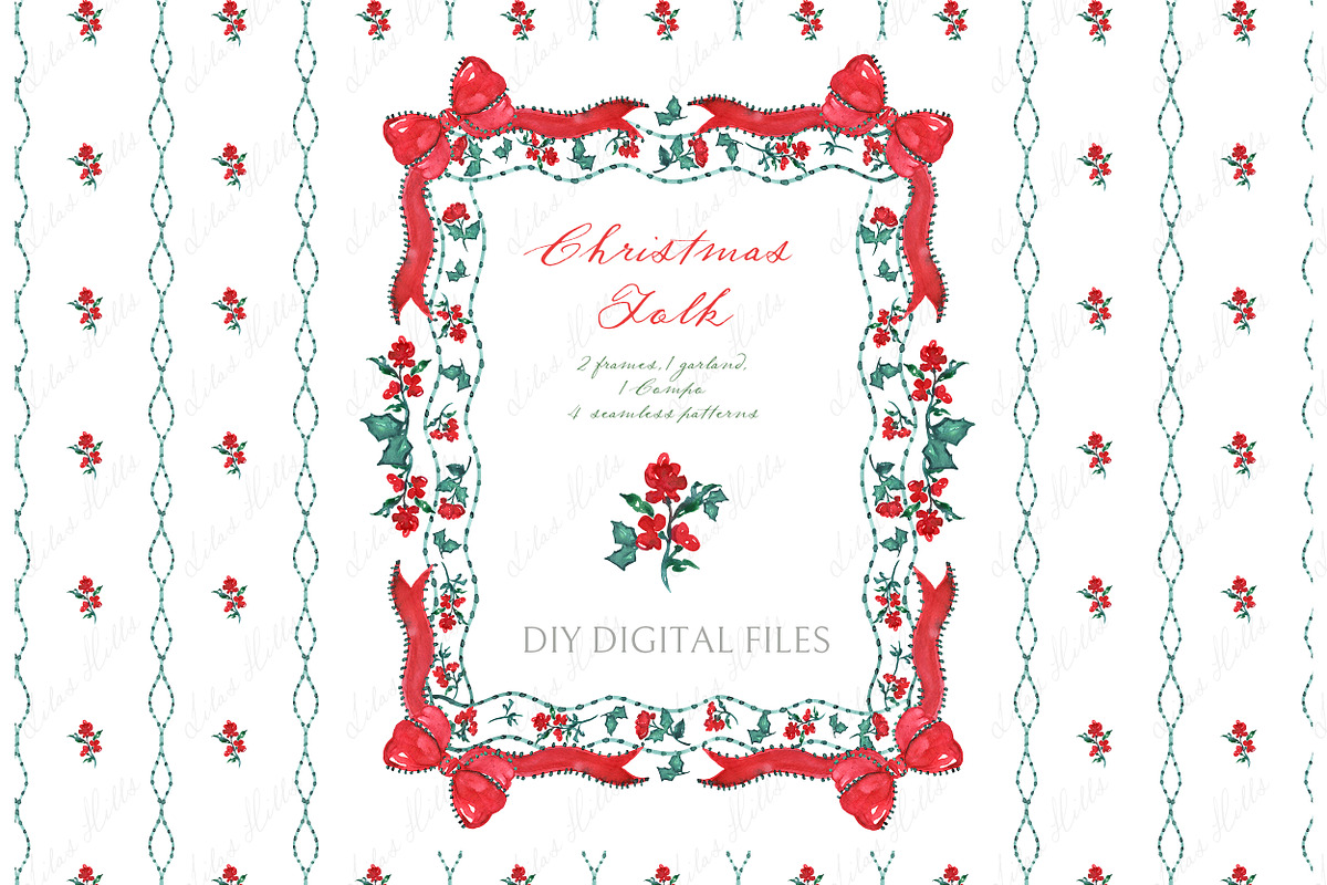 Christmas Clipart DIY FOLK, an Illustration by LABFcreations (Photo 1 of 5)