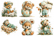 Spring Teddy Bear Illustration Bundl, an Illustration by Daily.Designs (Thumbnail 8 of 8)
