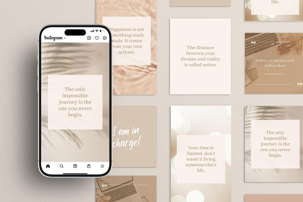 Life Coach Quote Templates for Canva, a Social Media Template by DeeBeeDesign (Photo 1 of 9)