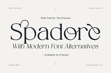 Spadore | 6 Font Files