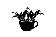 Mountain Coffee Cup Design Bundle, an Illustration by yasushie (Thumbnail 11 of 31)