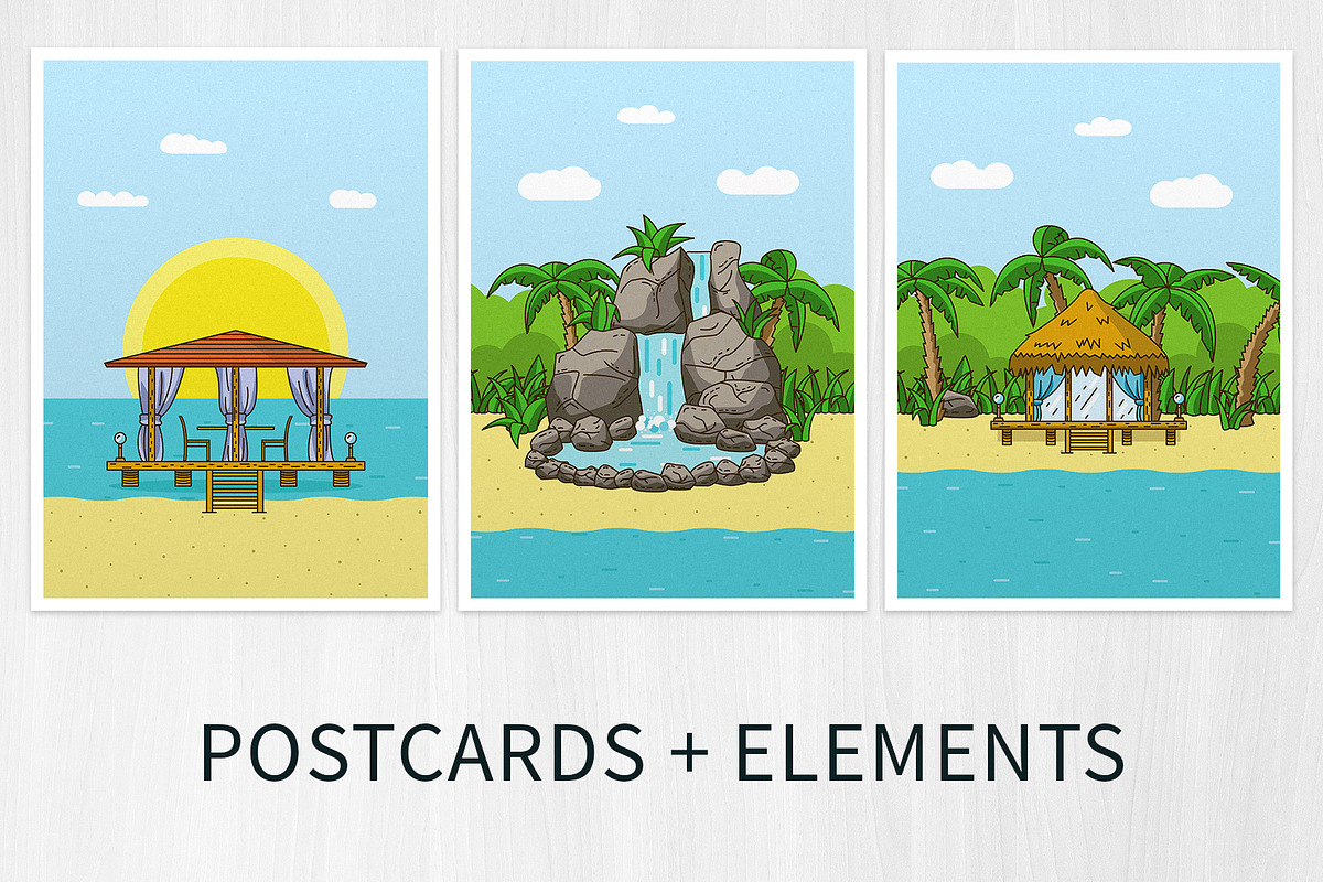 Tropical postcards, an Illustration by Hellgram (Photo 1 of 5)
