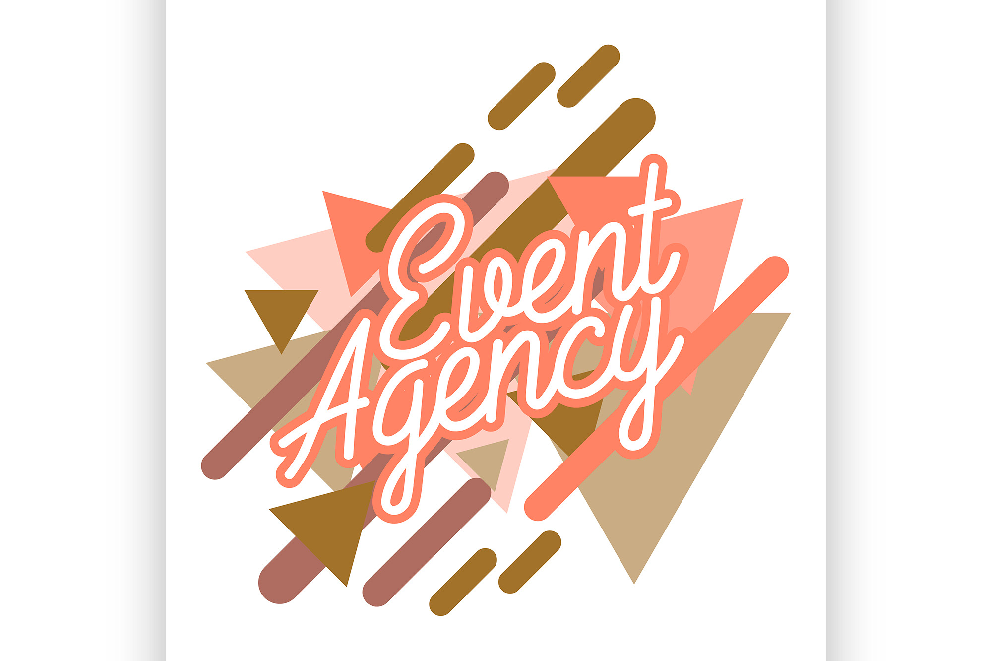 Color Vintage Event Agency Emblem by Netkoff  Creative Market