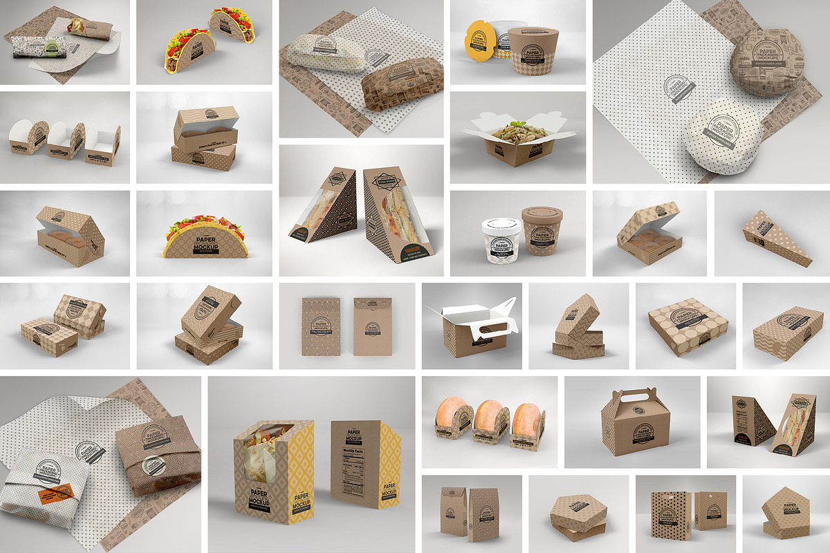 BUNDLE: Paper Packaging Mockup, a Cups & Container Mockup by INCDesign (Photo 7 of 18)