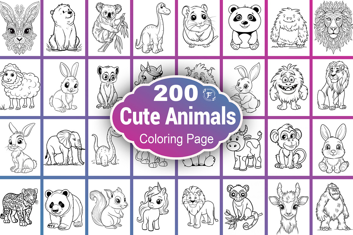 Animal Coloring Page, a Graphic by Forhadx5 (Photo 1 of 10)