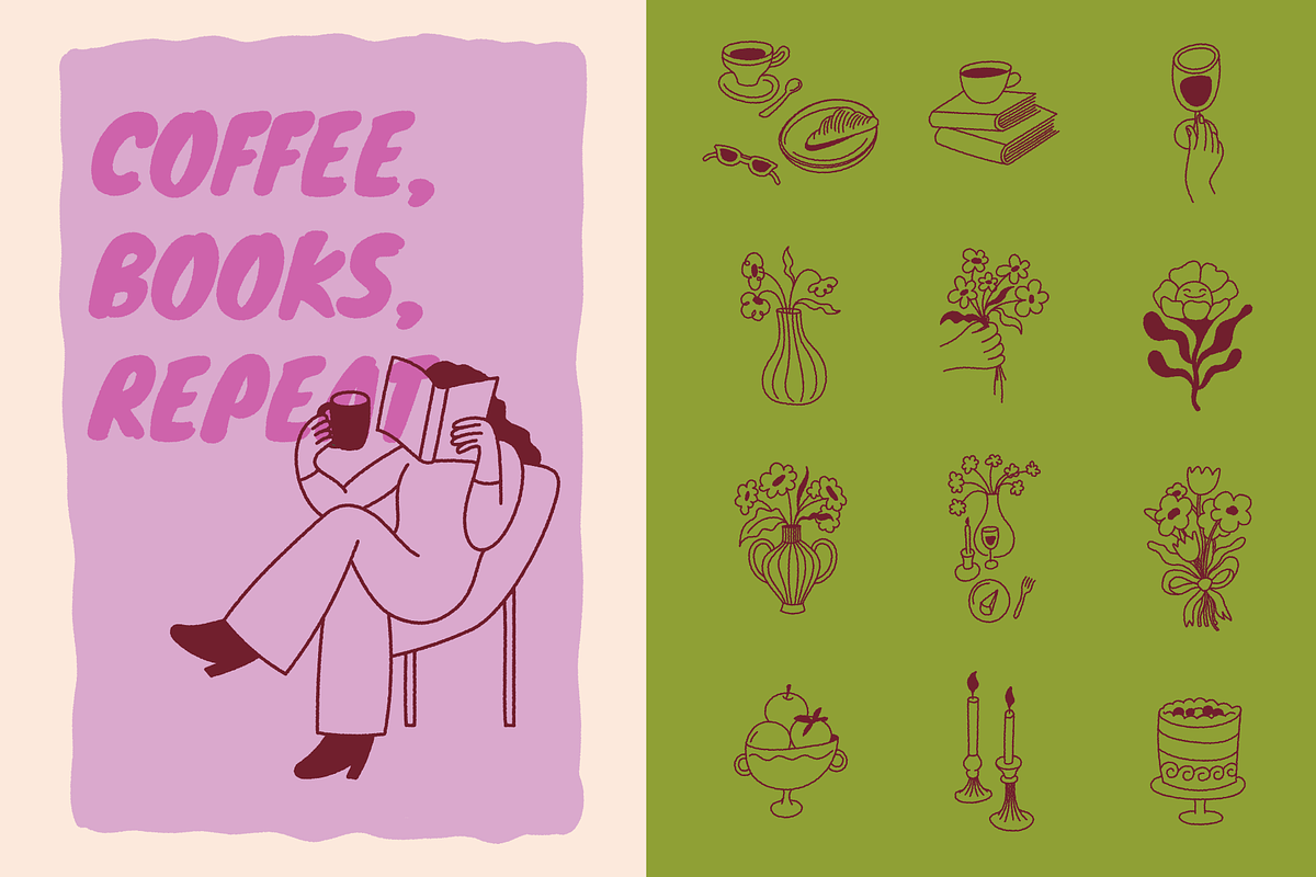 Self love, vector illustrations, an Object Graphic by venimo (Photo 4 of 15)
