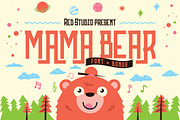 Sale ! 50% Mama Bear + Cute Bonus, a Font by fopifopi (Thumbnail 1 of 4)