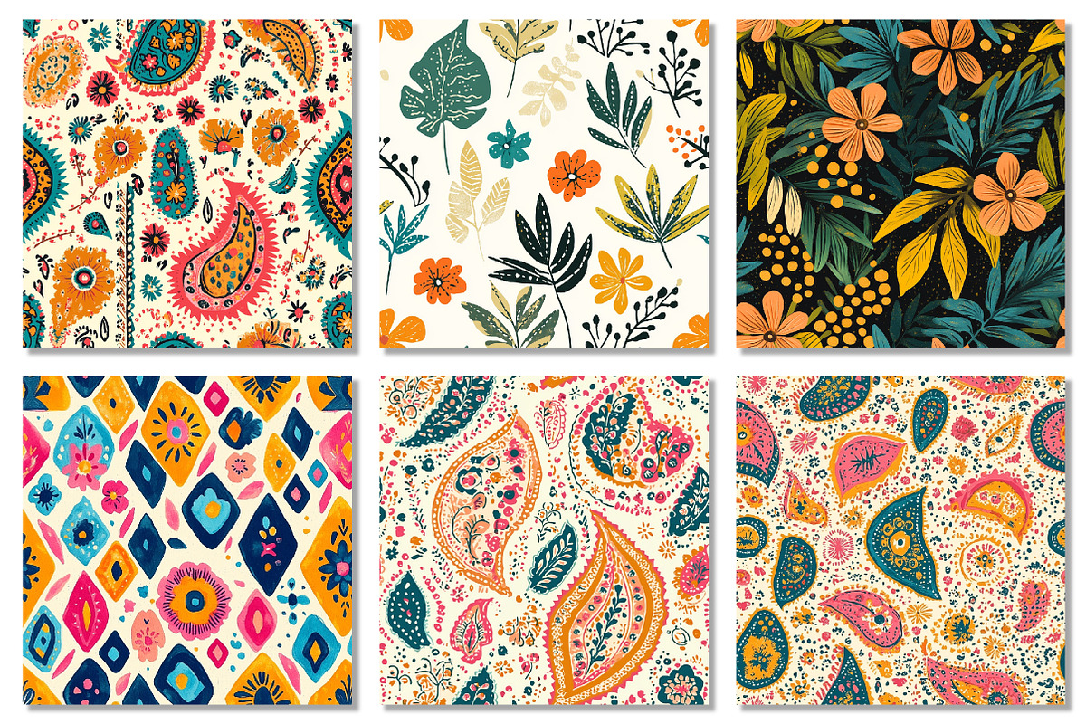 Boho Seamless Digital Papers, a Texture Graphic by Dream Creation (Photo 5 of 7)