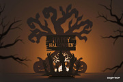 Halloween Shadow Candle Holders, a Decorative Illustration by svgocean (Thumbnail 2 of 14)