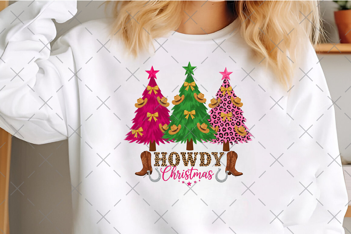 Howdy Christmas Png, Cowgirl Western, an Illustration by Craft Nest (Photo 3 of 6)