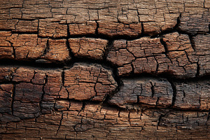 Cracked Dark Brown Wood Texture Back, a Photo by Pixeness Studio
