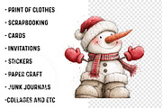 Funny Christmas Snowman PNG Bundle, a Work Illustration by SinaCreation (Thumbnail 3 of 6)