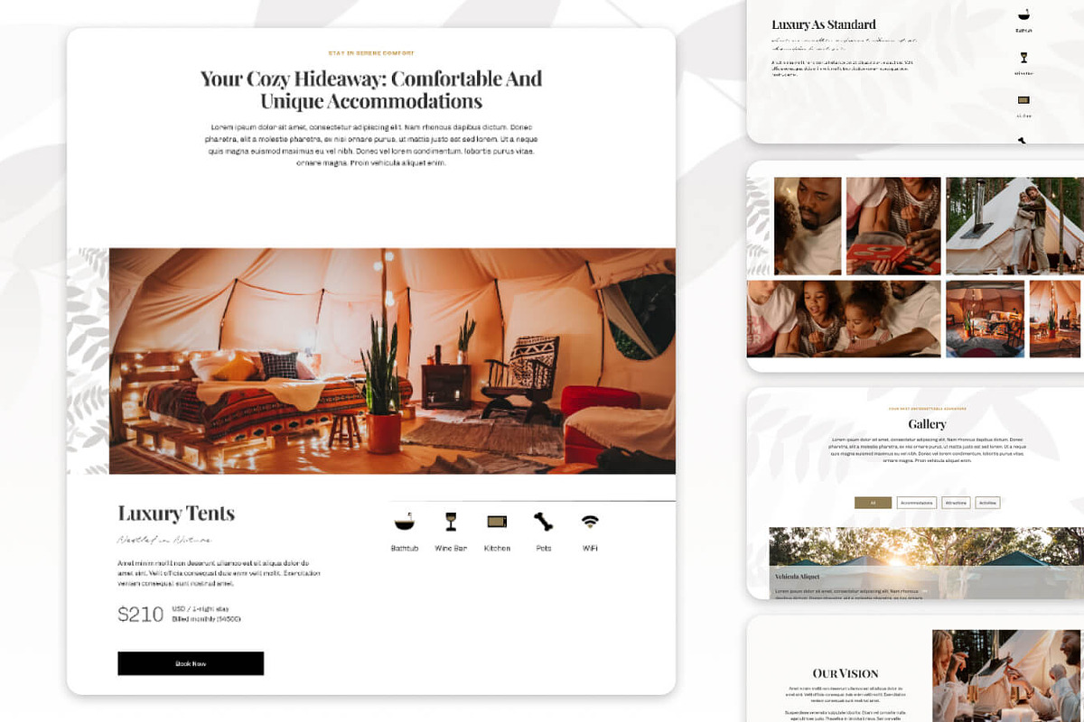 NatureHeaven - Glamping Website, an UI Kit Template by EGO Creative Innovations (Photo 3 of 5)