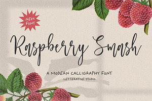 Raspberry Smash - Calligraphy Font