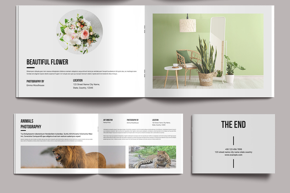 Photobook Landscape Template Layout, a Magazine Template by MightyDesign (Photo 3 of 9)
