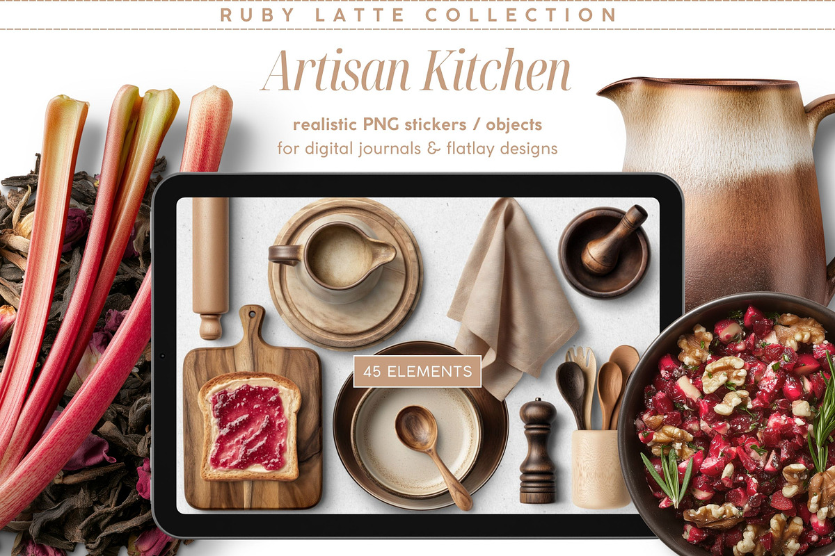 Artisan Kitchen Realistic PNG Object, an Object Graphic by Iconogenic (Photo 1 of 6)