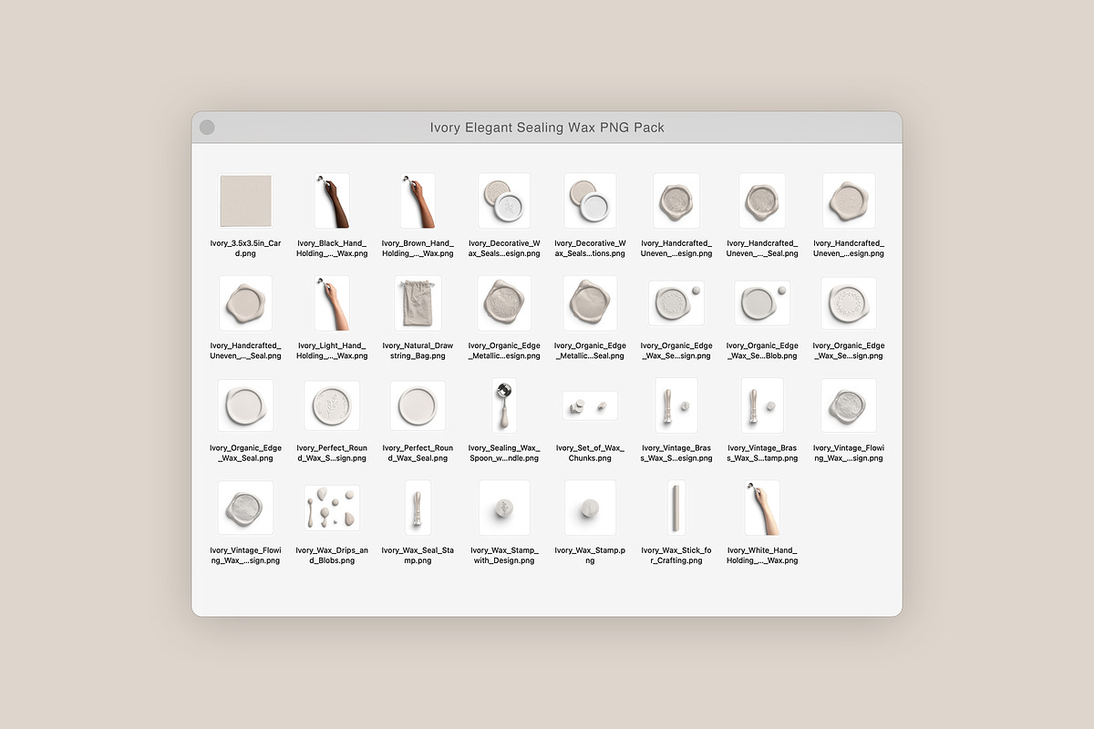 Ivory Elegant Sealing Wax PNG Pack, an Object Graphic by Custom Scene (Photo 3 of 8)