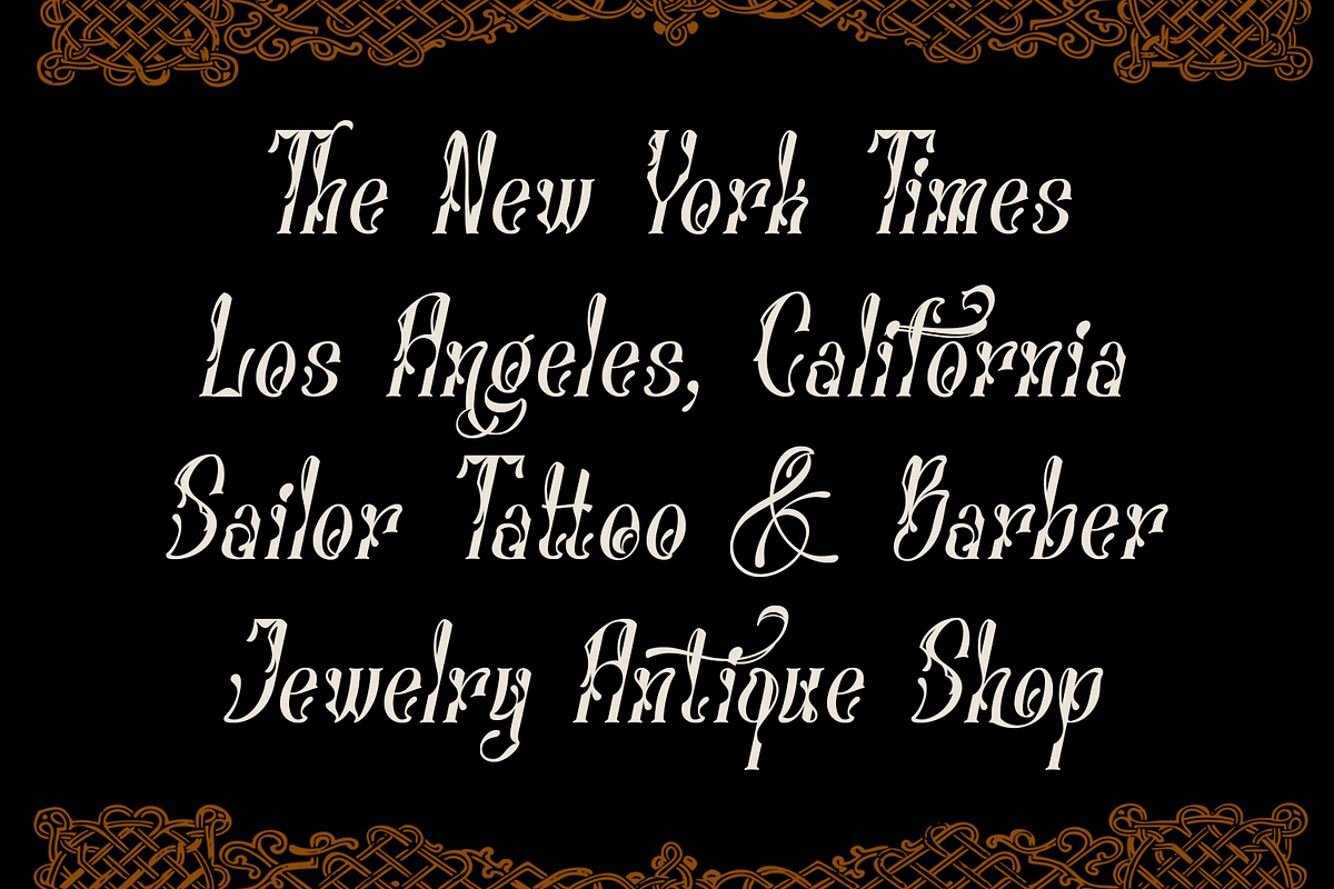 Glorivane - Victorian Display Font, a Blackletter Font by madeDeduk (Photo 6 of 8)