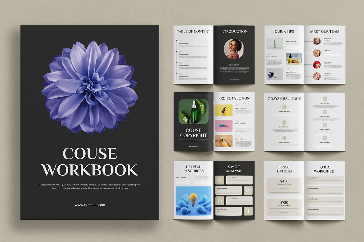 Course Workbook Layout Template, a Stationery Template by ContestDesign (Photo 1 of 3)