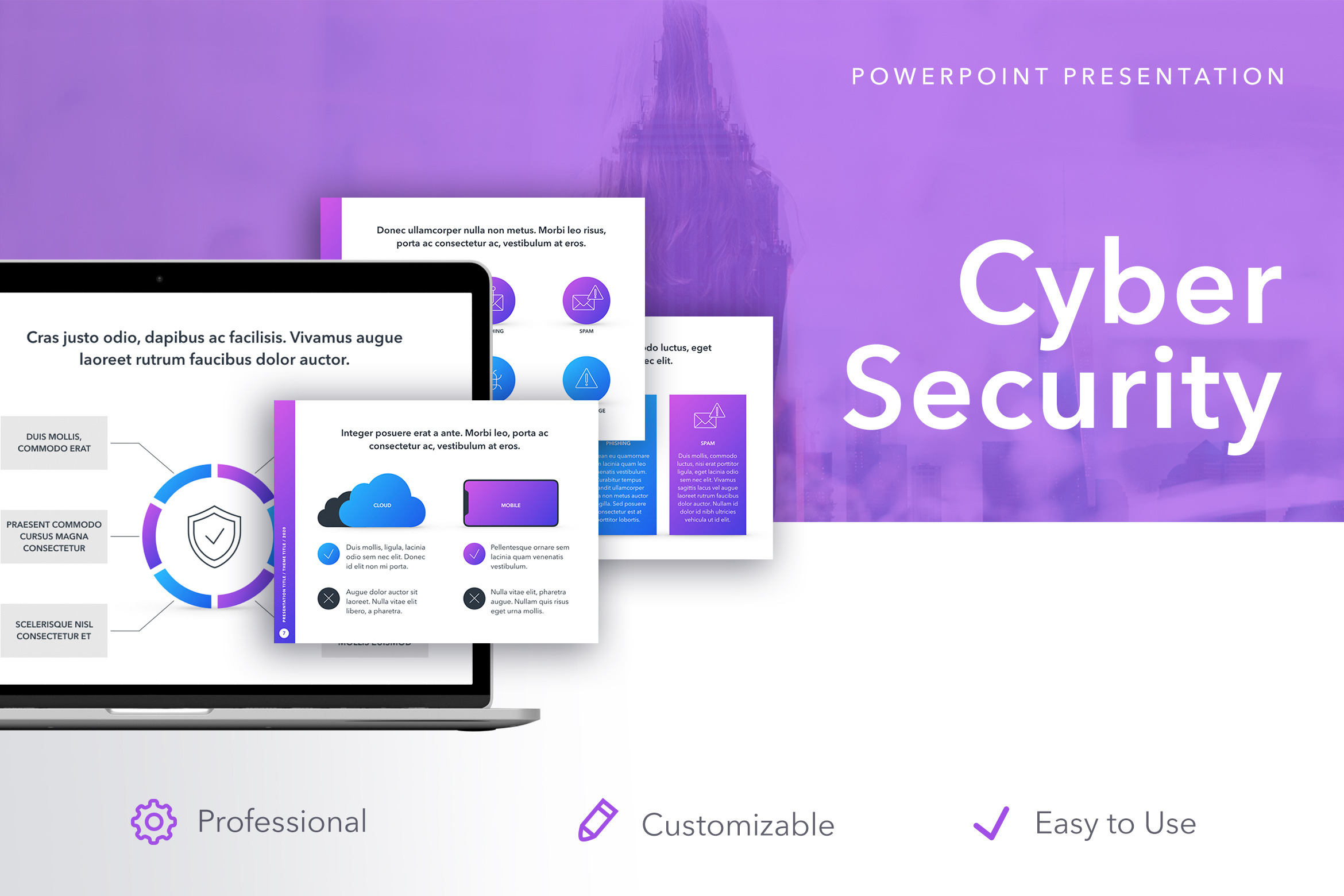 Cyber Security PowerPoint Template, a Presentation Template by Jumsoft
