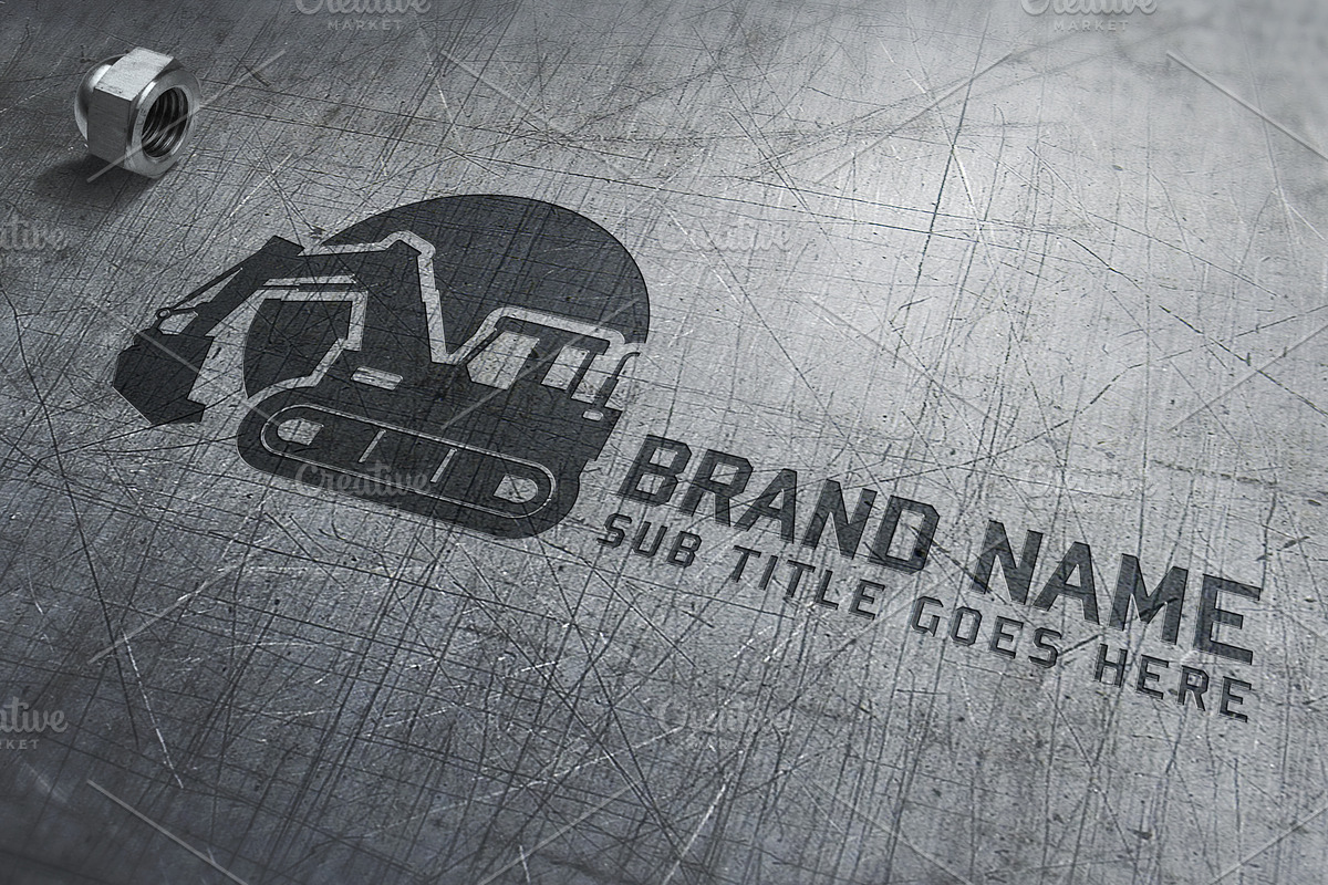 Construction Logo. Vector & Mock-Up, a Branding & Logo Template by Multiple (Photo 1 of 5)