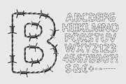 Barbed Wire Font, a Font by Handmadefont (Thumbnail 2 of 9)