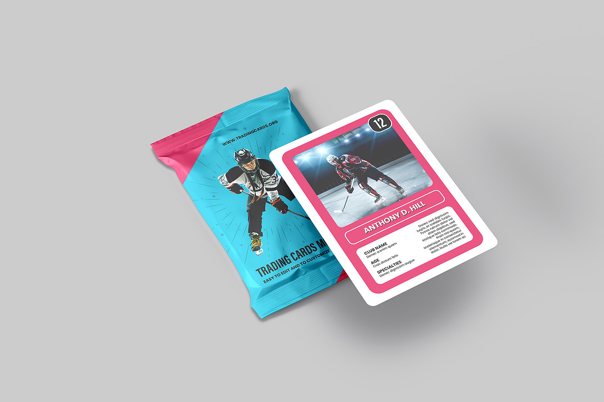 Trading Cards Mockup v2 - 9 views, an Advertising Mockup by Illusiongraphic (Photo 8 of 20)