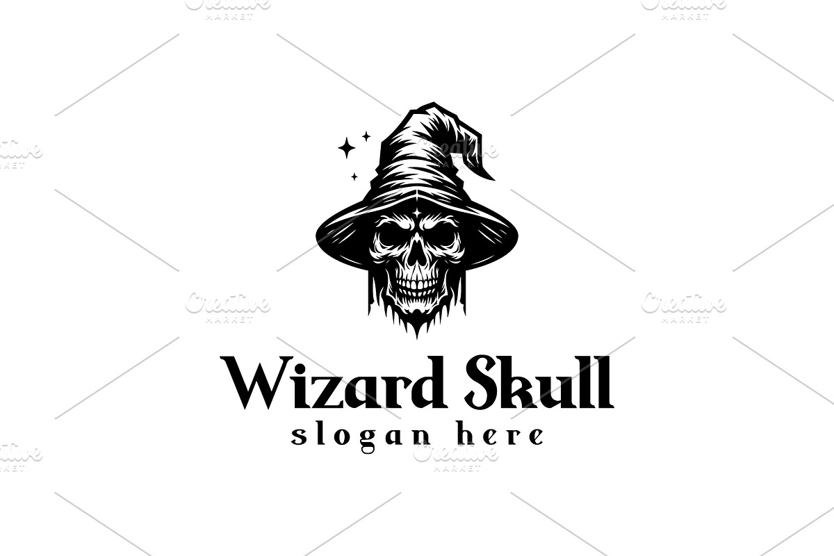Wizard Skull Logo, a Branding & Logo Template by Pixes (Photo 1 of 2)