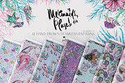 Baby Mermaids & Unicorns Patterns, a Pattern Graphic by KaramfilaS (Thumbnail 1 of 14)