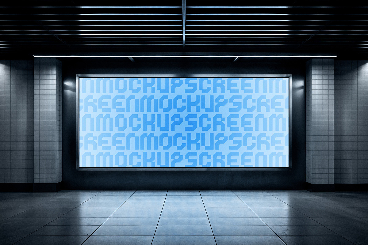 Subway Screen Mockup, an Advertising Mockup by Design Squad (Photo 2 of 4)