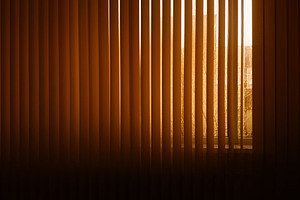 Vertical almost closed office blinds