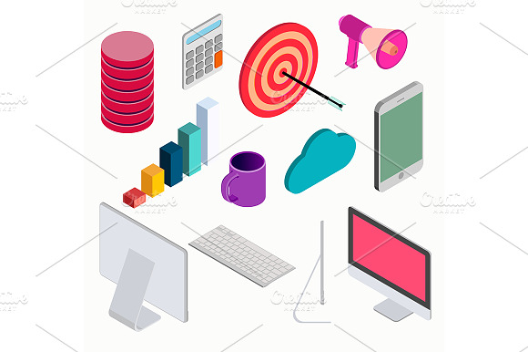 Business Isometric Elements