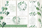 6 Piece Greenery Wedding Invite Set, an Invitation Template by R Whitehurst Design (Thumbnail 2 of 11)