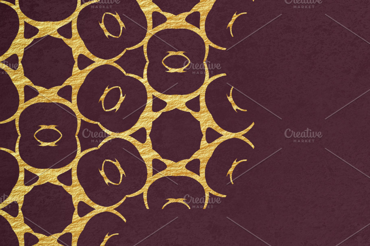 Golden Decorative Patterns, a Pattern Graphic by BazziBa♥ (Photo 2 of 7)