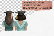 Watercolor Graduation Clipart Set, an Illustration by CropUp Creative (Thumbnail 4 of 4)