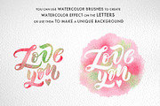 Watercolor Lettering Kit, a Brush Add-On by Letter Elfa Studio (Thumbnail 3 of 11)