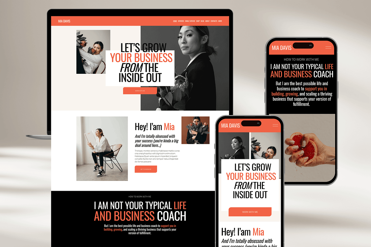 Squarespace Website Template Coach, a Squarespace Template by Presentibox (Photo 6 of 11)