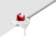 Fruit yogurt on spoons, an Object Graphic by Fruits+Veggies (Thumbnail 4 of 14)