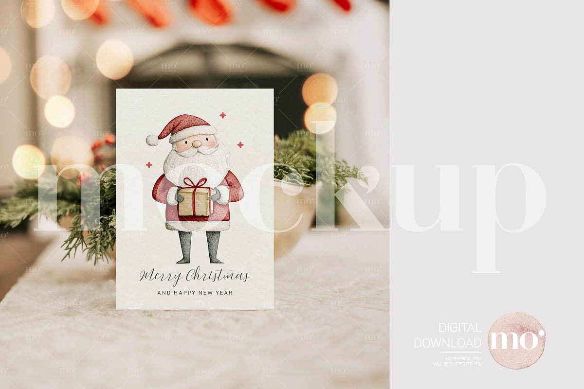 5x7 Christmas Card Mockup, a Product Mockup by MoMockups (Photo 4 of 5)