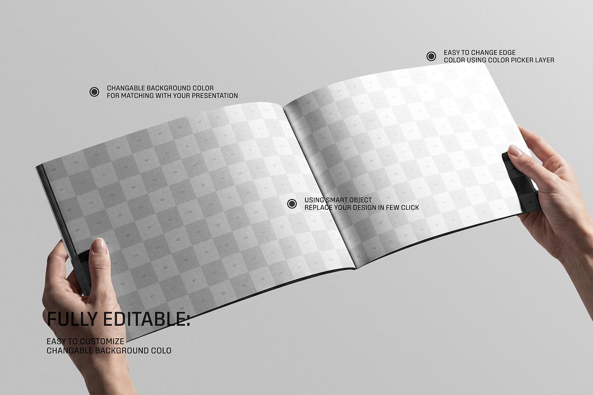 Open A4 Landscape Magazine Mockup, a Books & Magazine Mockup by Toasin ...