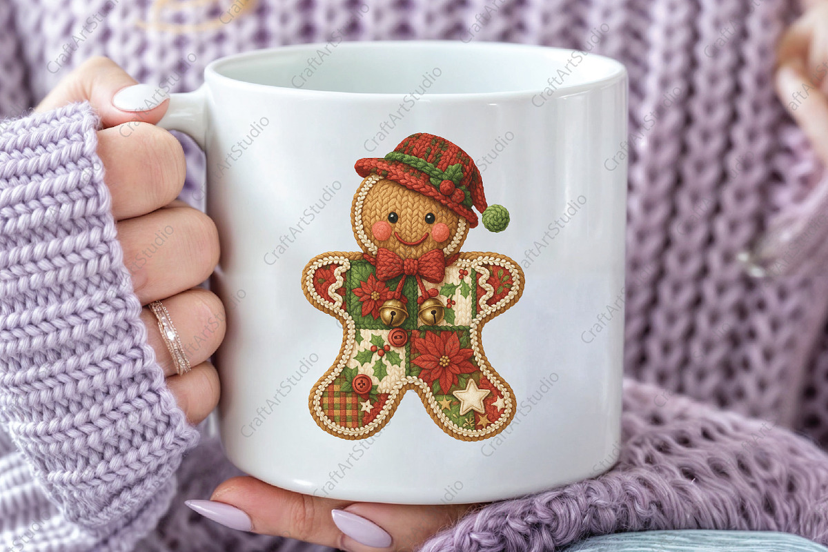 Crochet Lace Patchwork Gingerbread, an Illustration by CraftArtStudio (Photo 2 of 4)